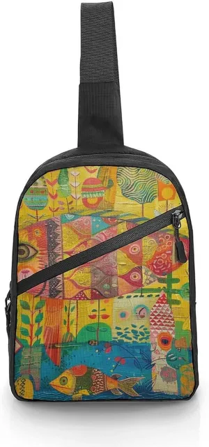 Crossbody Bag for Women Men Chest Bag Wild Deer Sling Bag Crossbody Shoulder Bag Sling Backpack