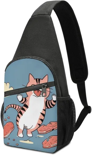 Crossbody Bag for Women Men Sling Bag Cartoon Santa Claus Chest Bag Crossbody Adjustable Shoulder Bag