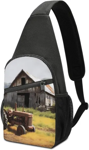 Crossbody Bag for Women Men Sling Bag Two Little Animals Chest Bag Crossbody Adjustable Shoulder Bag