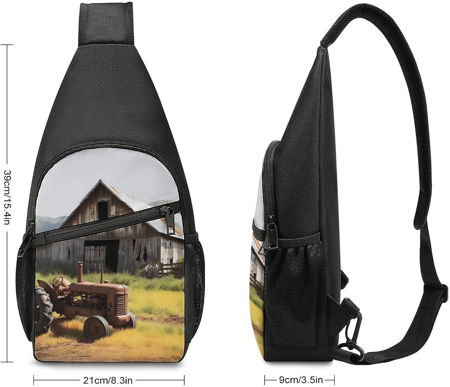 Crossbody Bag for Women Men Sling Bag Two Little Animals Chest Bag Crossbody Adjustable Shoulder Bag