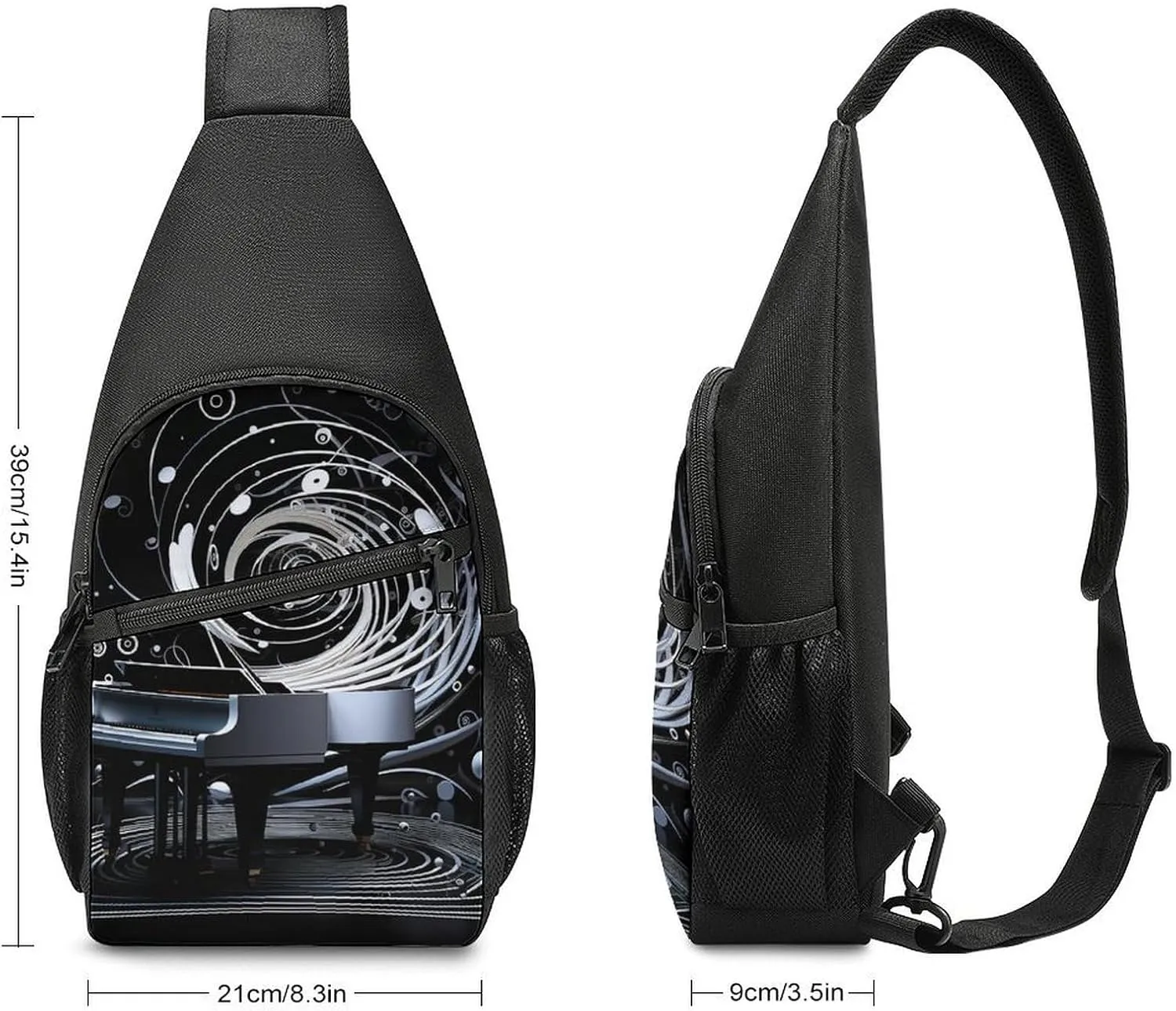 Crossbody Bag for Women Men Sling Bag Wild Elk Chest Bag Crossbody Adjustable Shoulder Bag