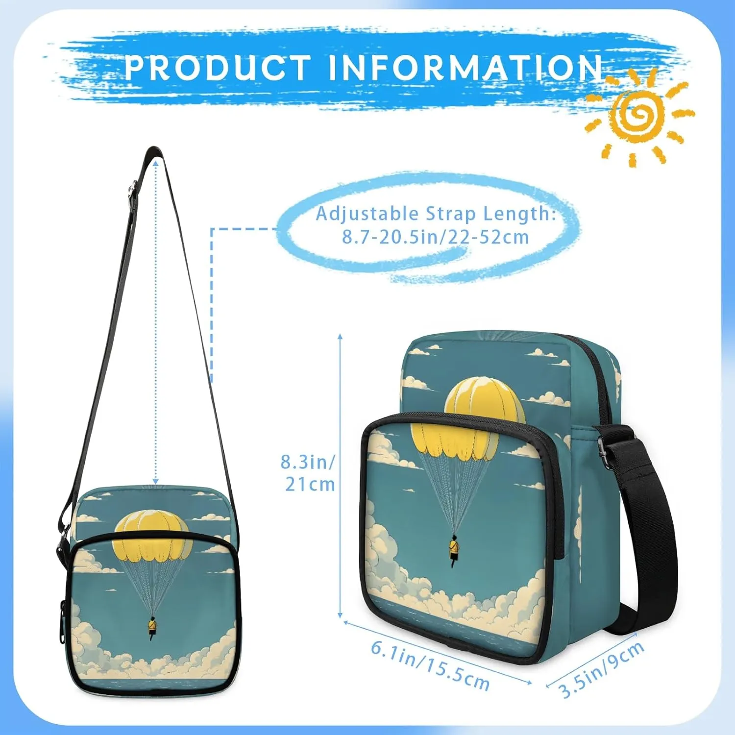 Crossbody Bag Small Sling Backpack Shoulder Bags Chest Pack Cross Body Daypack Artistic Football Belt Purse