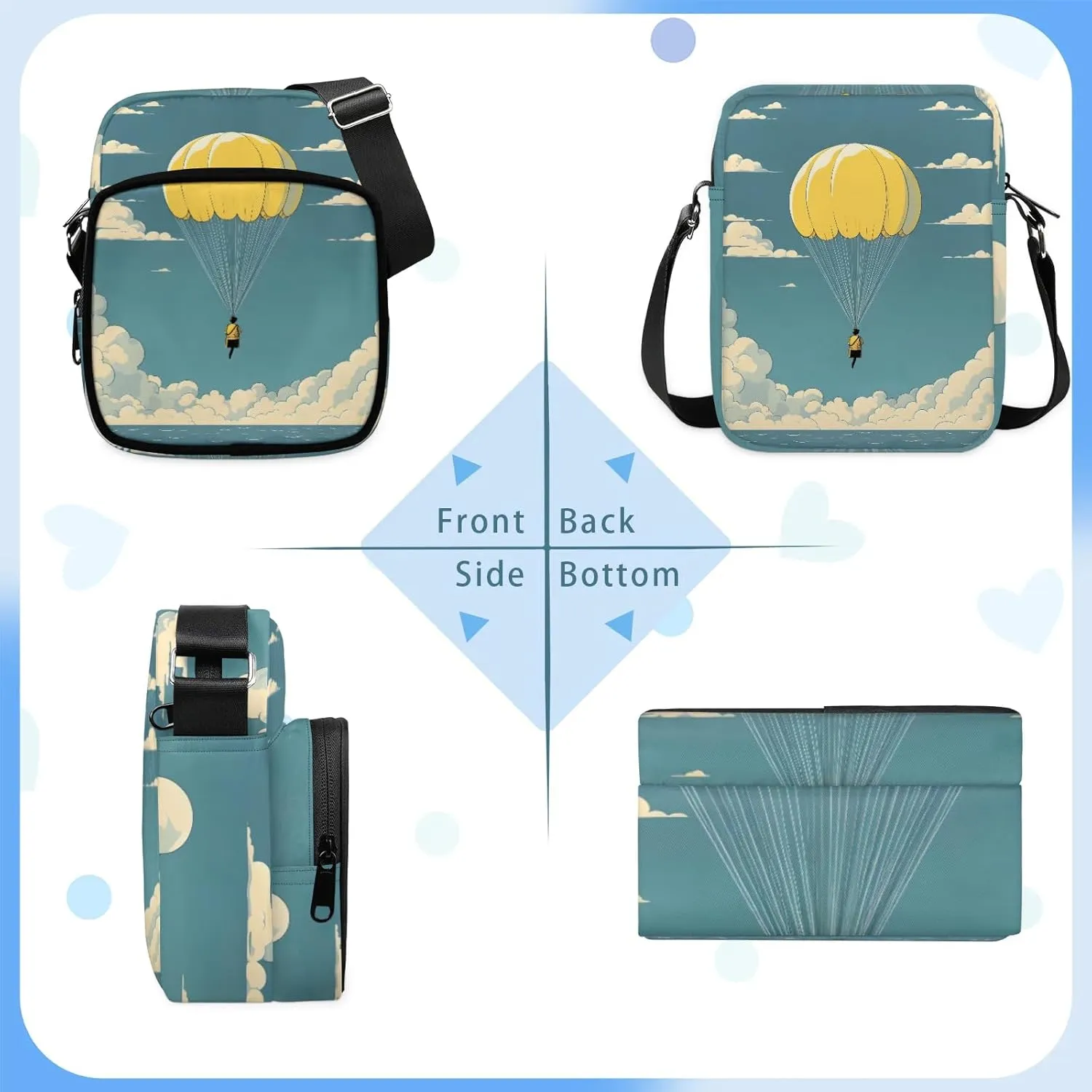 Crossbody Bag Small Sling Backpack Shoulder Bags Chest Pack Cross Body Daypack Artistic Football Belt Purse