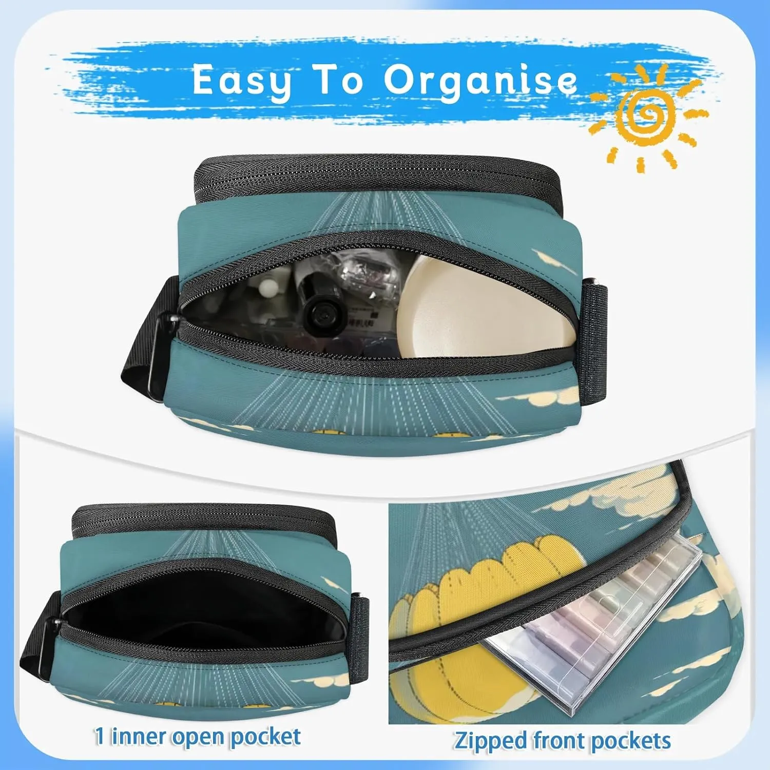 Crossbody Bag Small Sling Backpack Shoulder Bags Chest Pack Cross Body Daypack Artistic Football Belt Purse