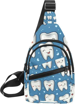 Crossbody Bags for Women Cross Body Bag for Woman Sling Bag Crossbody Bag Cute Teeth Sling Backpack Travel