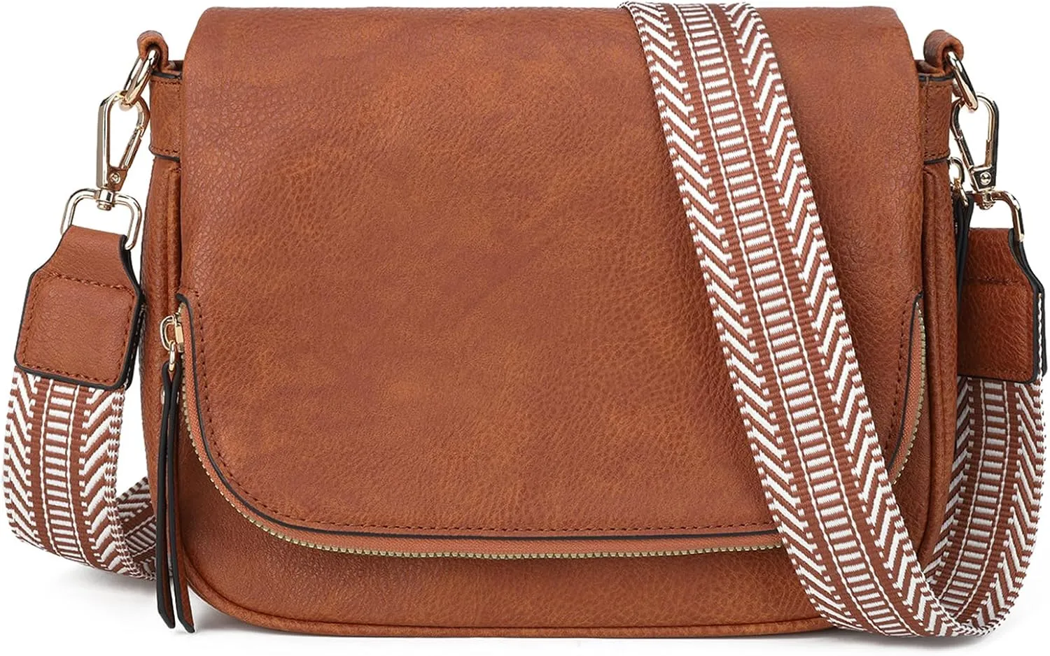Crossbody Bags for Women Small Pu Leather Over the Shoulder Purses and Flap Cross Body Handbags with Multi Pockets