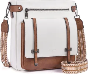 Crossbody Bags for Women,Multi Pocket Crossbody Purses Vegan Leather Shoulder Handbags Travel Purse Adjustable Strap