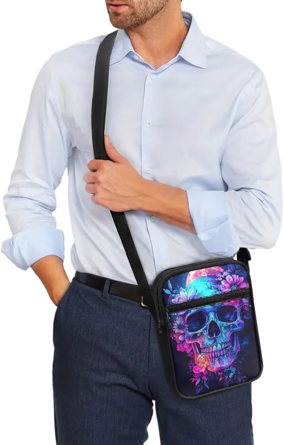 Crossbody Purse for Women Polyester Messenger Bag with Multi-Function Pockets Small Cell Phone Purse for Travel