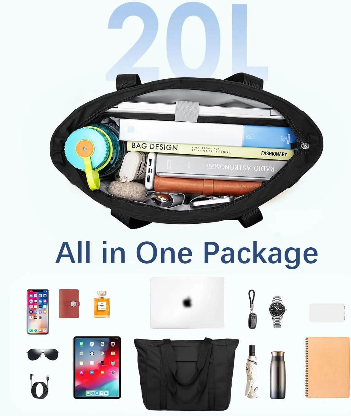 Crossbody Tote Bag for Women Medium Size Travel Tote Bags for Work with Zipper Shoulder Bag with Compartments