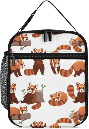 Cute Red Panda Reusable Lunch Bag Insulated Portable Lunch Box Bag Leak Proof Dining Bag Lunch Box Container Tote Pattern90, 27.5X20cm, style