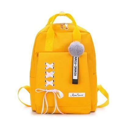 Cute Ribbon Backpack Set