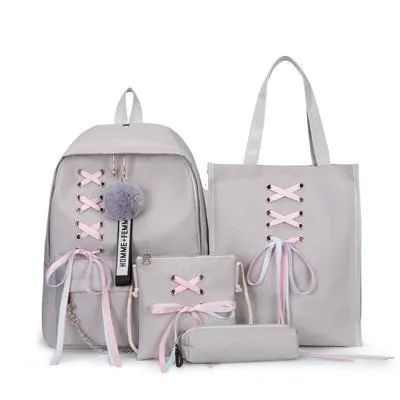 Cute Ribbon Backpack Set