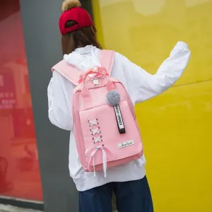 Cute Ribbon Backpack Set