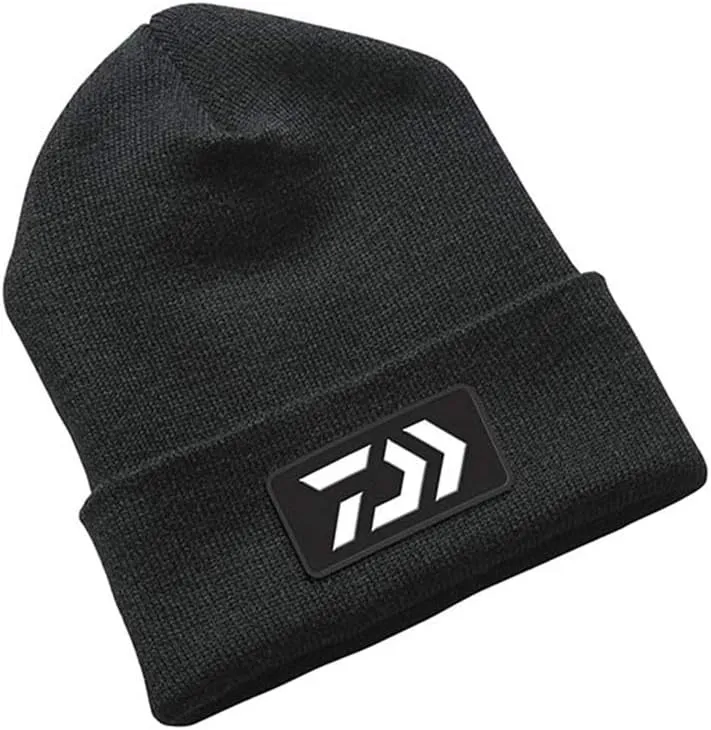 Daiwa womens Fishing Knit beanie D Vec Knit Roll Up Black, Multi, One Size US
