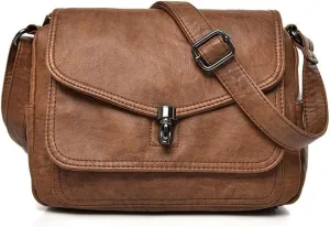 Designer Bag Lock Flap Shoulder Bag Ladies Soft Leather Messenger Bag