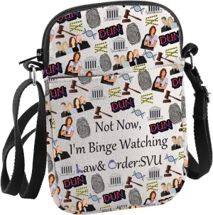 Detective Tv Series Inspired Gift Not Now I'm Binge Watching Crossbody Bag Law Detective Team Gift