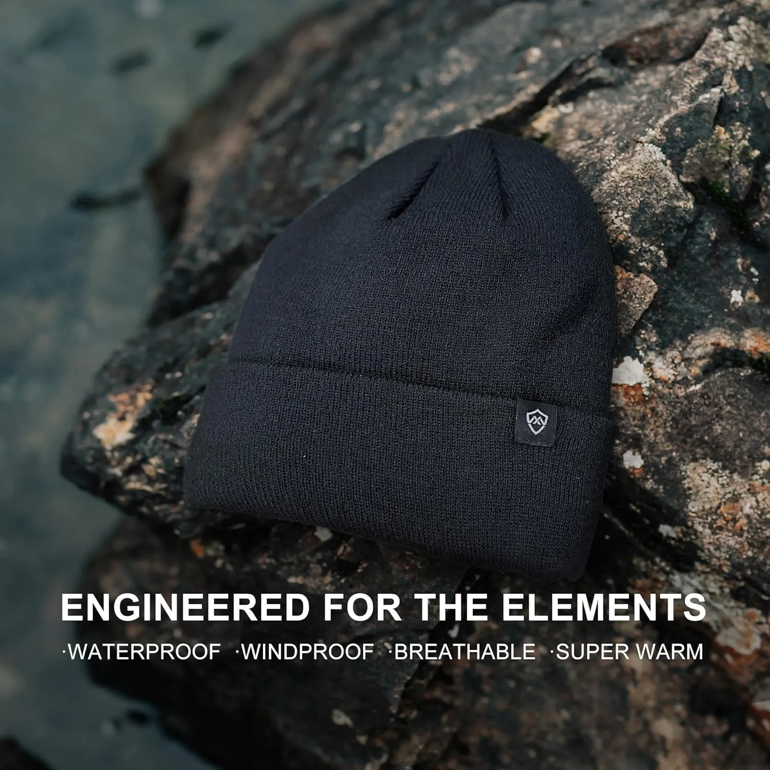 DexShell Waterproof Beanie for Men & Women, Windproof Thermal Winter Hat with Fleece Liner, Cuffed Knit Cap for Cold Weather