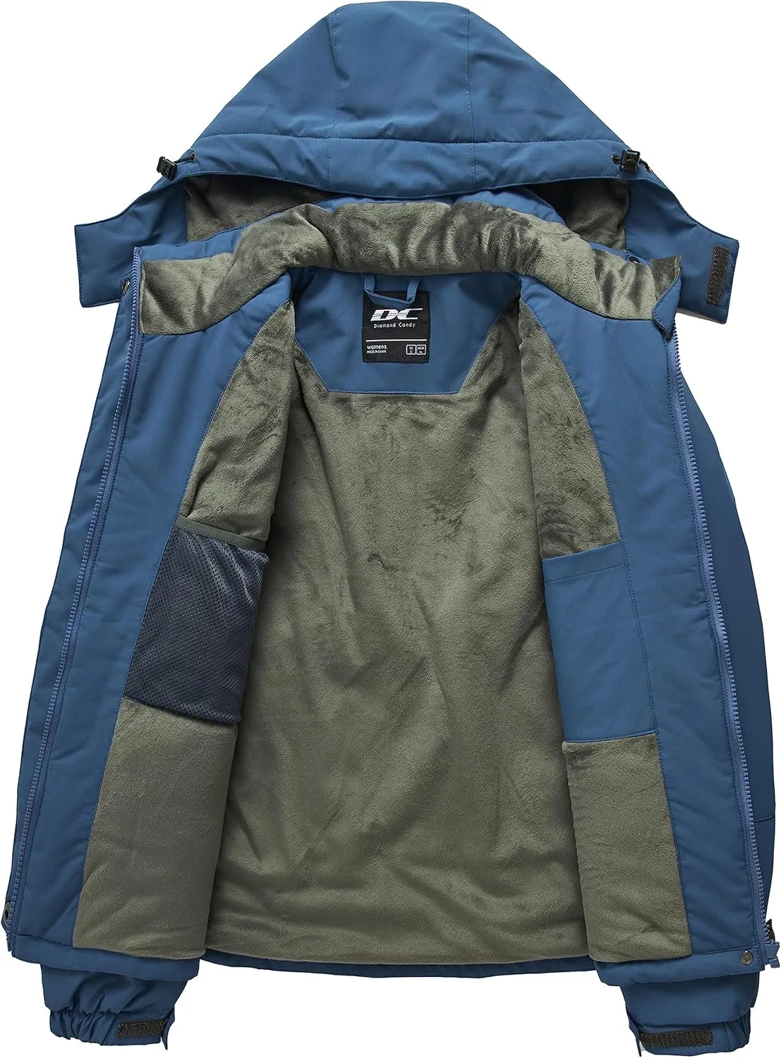 Diamond Candy Women's Waterproof Ski Jackets Warm Winter Snow Jacket Mountain Windbreaker Hooded Raincoat