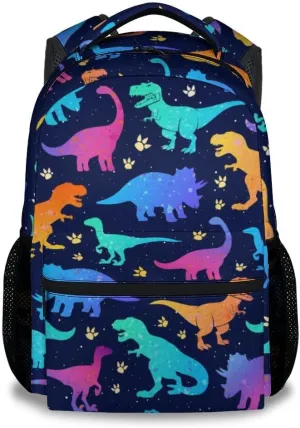 Dinosaur Backpack for Boys Girls, School Backpack for Kids, 17 Inch Kids Bookbag for Elementary Middle School, Funny, Colorful Durable Girls Dinosaur Backpacks