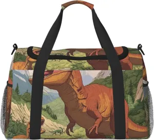 Dinosaurs Travel Duffel Bag Tote Bag Sports Gym Bag For Women And Men