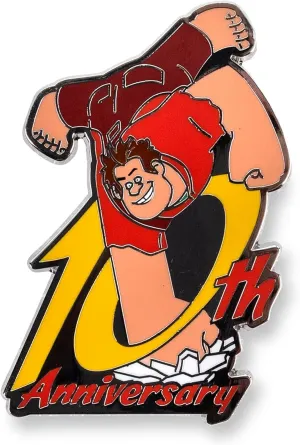 Disney Wreck-It Ralph 10th Anniversary Limited Edition Enamel Pin | Exclusive | Metal Brooch Badge Accessories For Wearing On Backpacks, Clothes, Hats