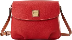 Dooney & Bourke Handbag, Pebble Grain Flap Crossbody - Red