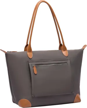 DORIS&JACKY Tote Bag For Women Large Lightweight Designer Leather Nylon Work Shoulder Bag And Foldable Travel Purse