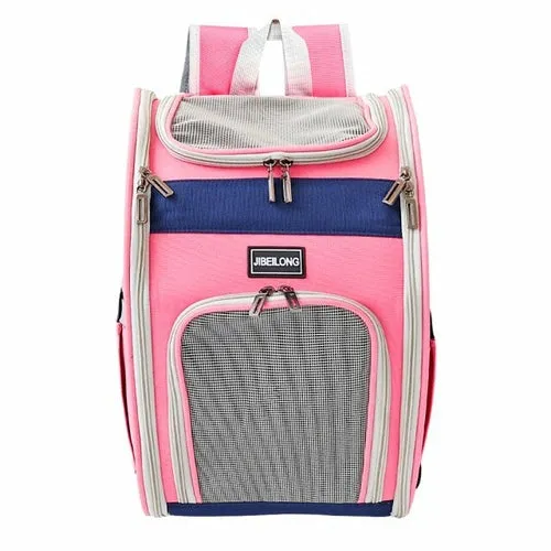 Double Shoulder Dog Cat Carrier Mesh Breathable Puppy Kitten Backpack