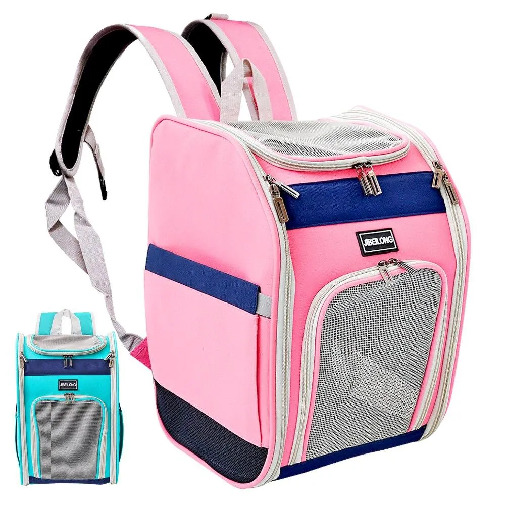 Double Shoulder Dog Cat Carrier Mesh Breathable Puppy Kitten Backpack