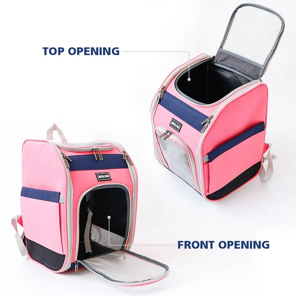 Double Shoulder Dog Cat Carrier Mesh Breathable Puppy Kitten Backpack
