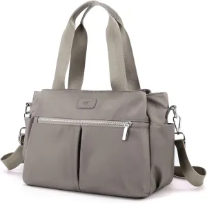 DOURR Hobo Handbags Light Nylon Crossbody Bags for Women, Multi Compartment Work Going Out Tote