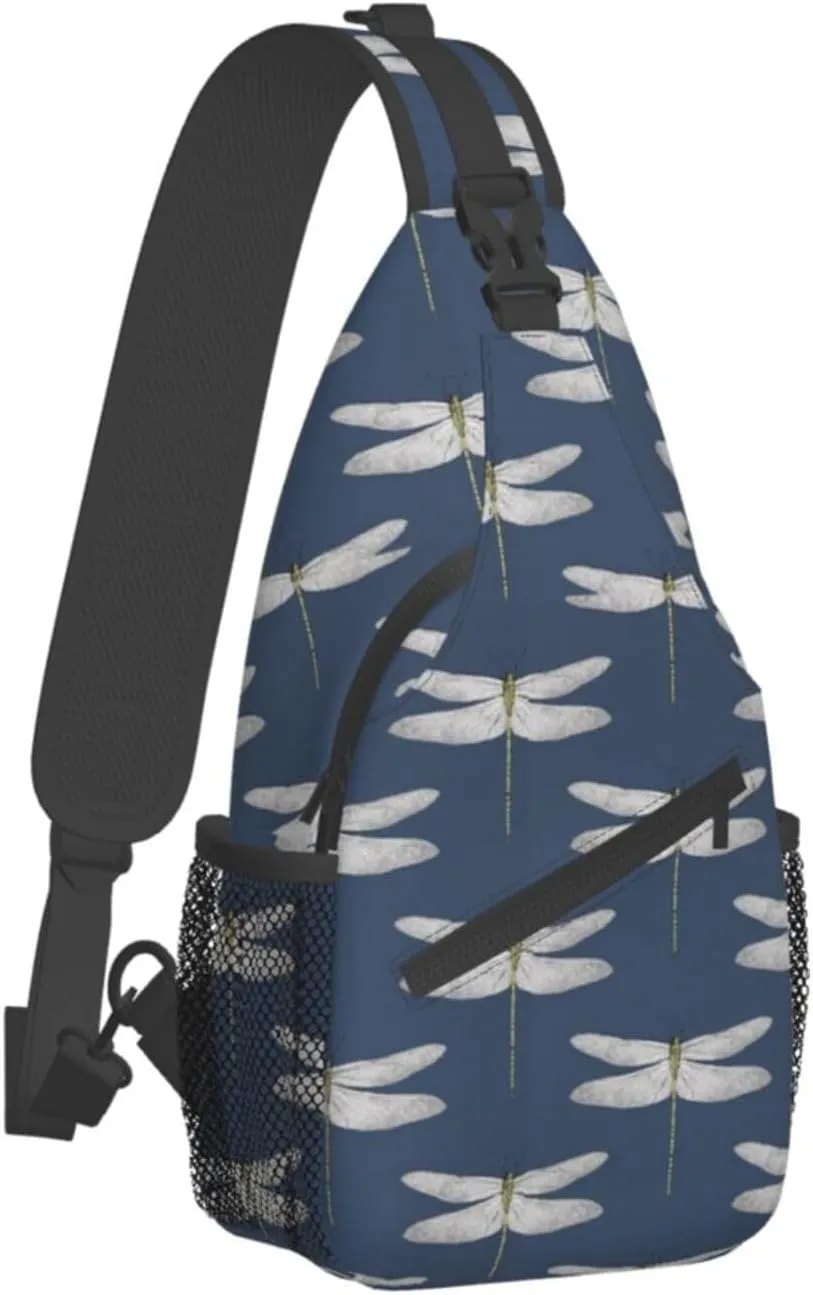 Dragonfly Shoulder Bag Cute Sling Backpack Daypack Casual Backpack Hiking Bag Womens Backpack Bag