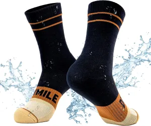 DRYMILE Mountain Waterproof Wool Socks, Winter Waterproof Socks for Wading, Camping, Hiking, Fishing, Skiing - Crew