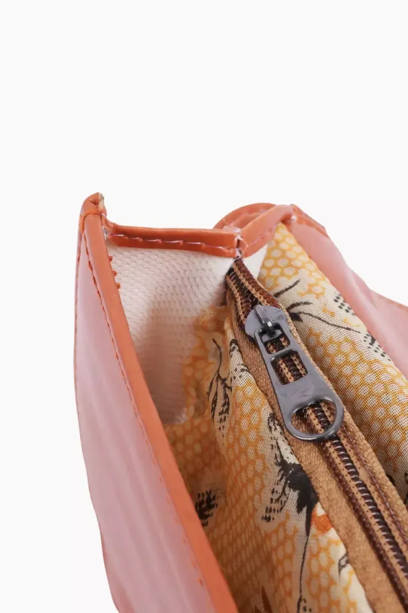 Dual Color Trendy Sling Bag for Women and Girls - Brown