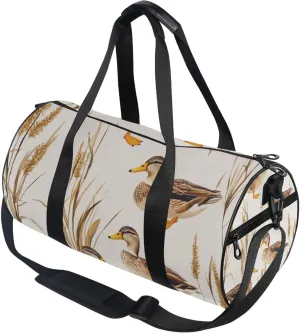 Ducks with Yellow Beaks Gym Duffle Bag Women Men Sports Fitness Bag for Travel Workout Gymnastics Dance Ballet