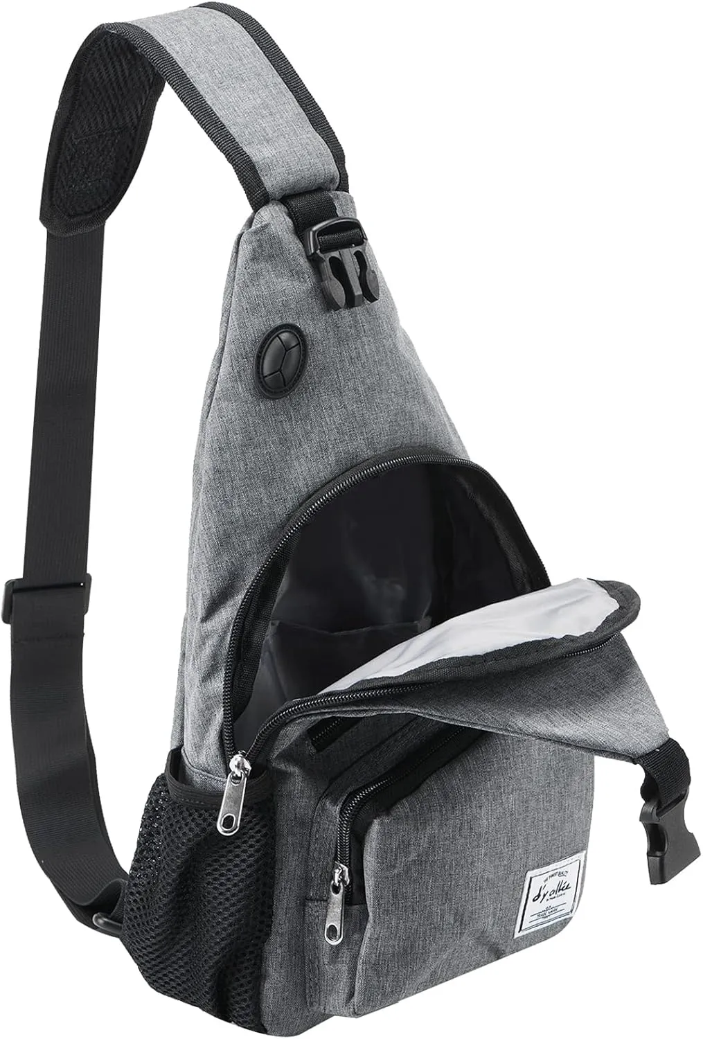 d'yallee 15.4" Sling Bag for Men Crossbody Shoulder Chest Bags Nylon for Travel Gym Sport Hiking with USB Charger Port …
