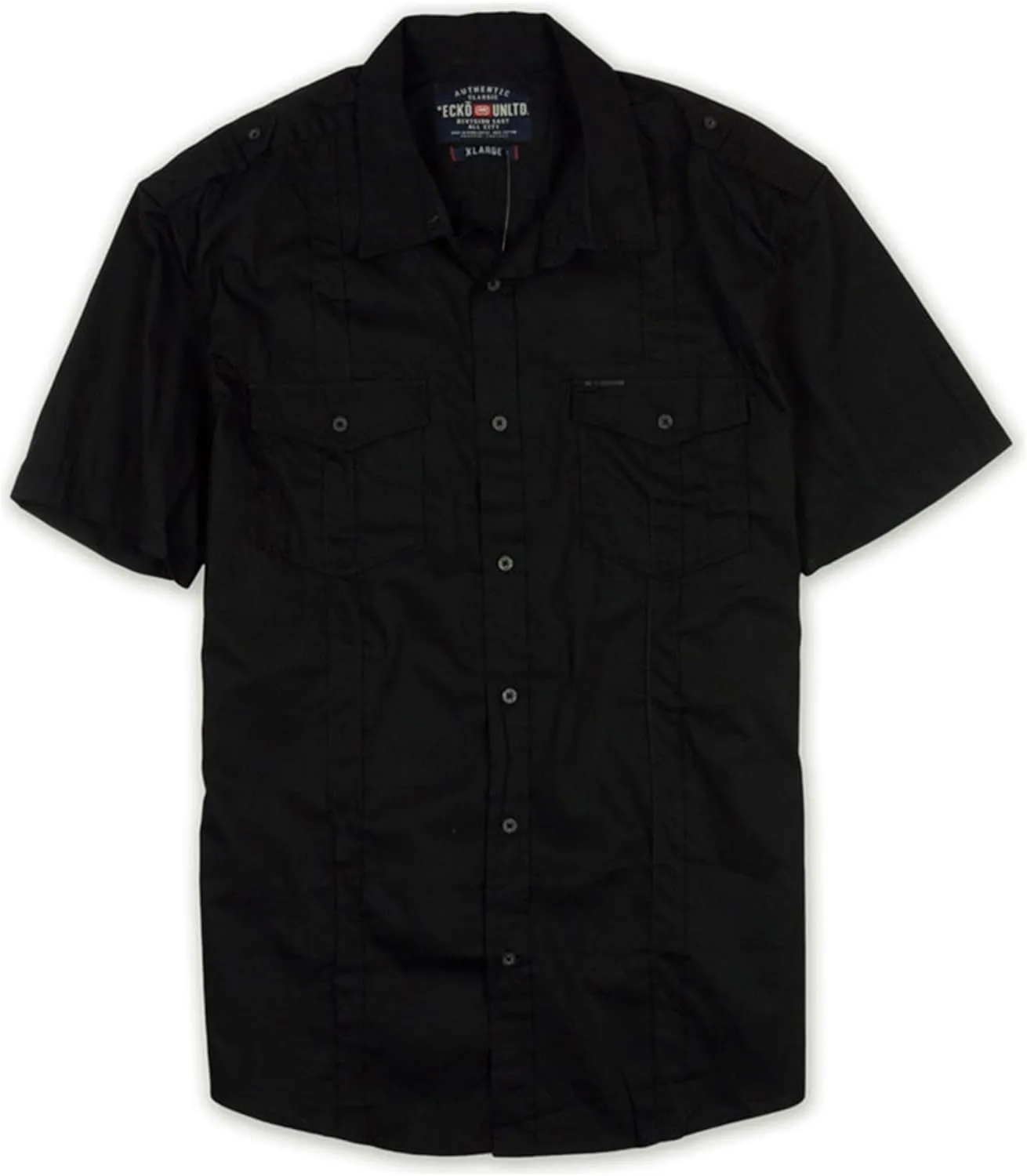 Ecko Unltd. Mens Roberts Ss Woven Button Up Shirt