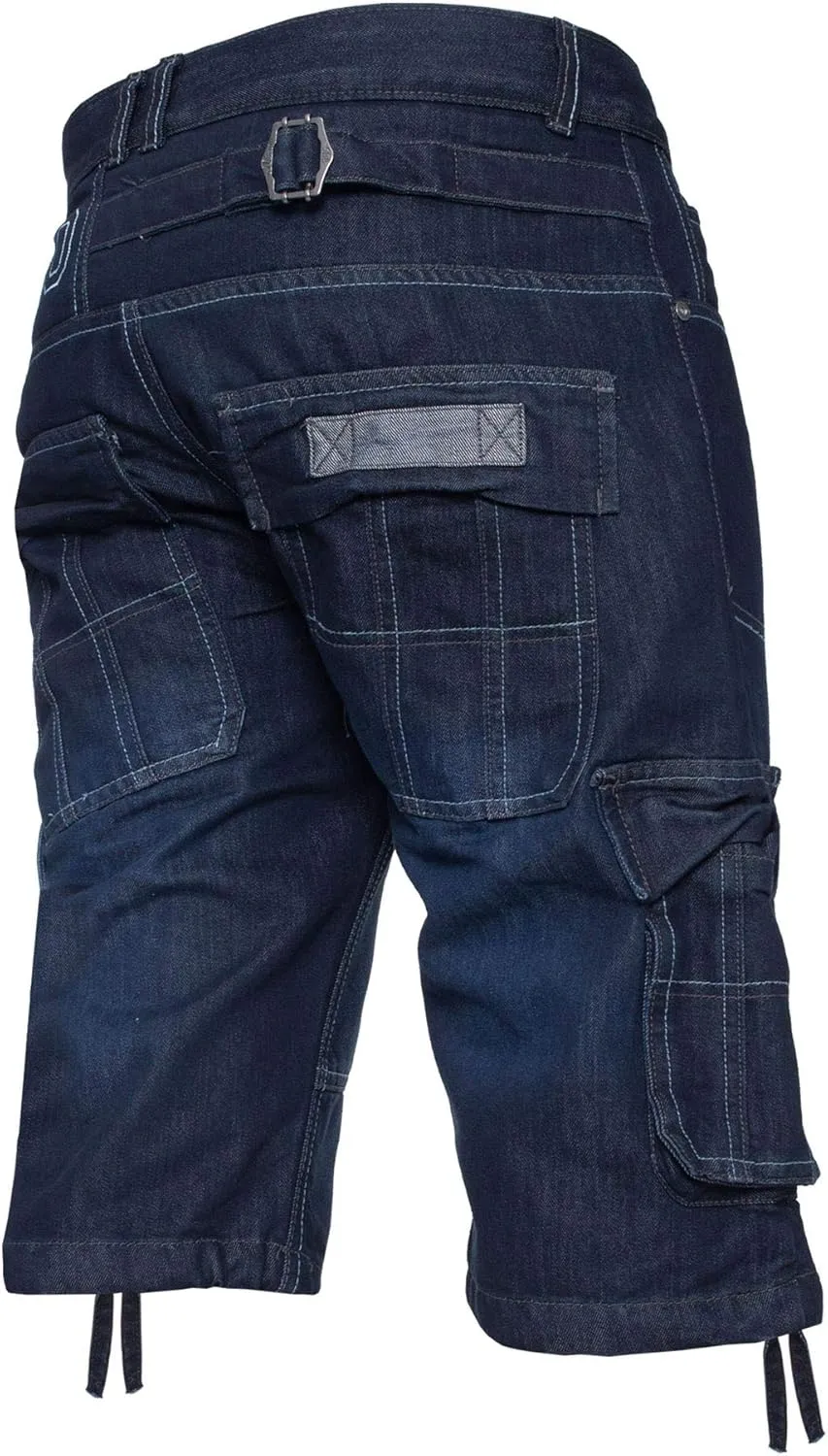 Enzo Jeans Men's Classic Relaxed Fit Cargo Short