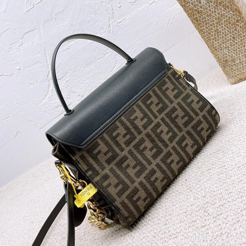 ESMEE - La Medusa Top Handle Bag Brown/Black