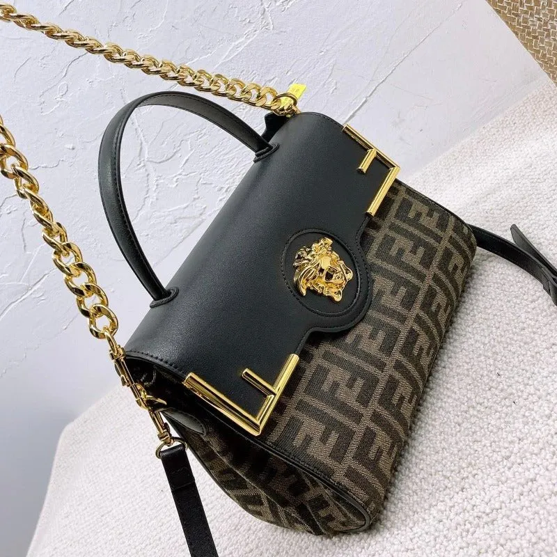 ESMEE - La Medusa Top Handle Bag Brown/Black