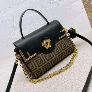 ESMEE - La Medusa Top Handle Bag Brown/Black