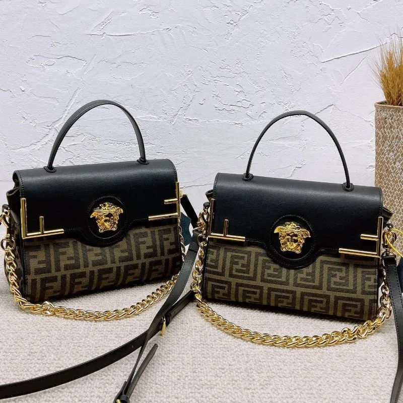 ESMEE - La Medusa Top Handle Bag Brown/Black
