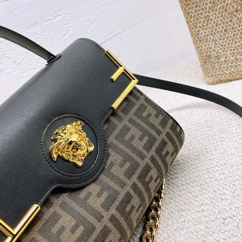 ESMEE - La Medusa Top Handle Bag Brown/Black