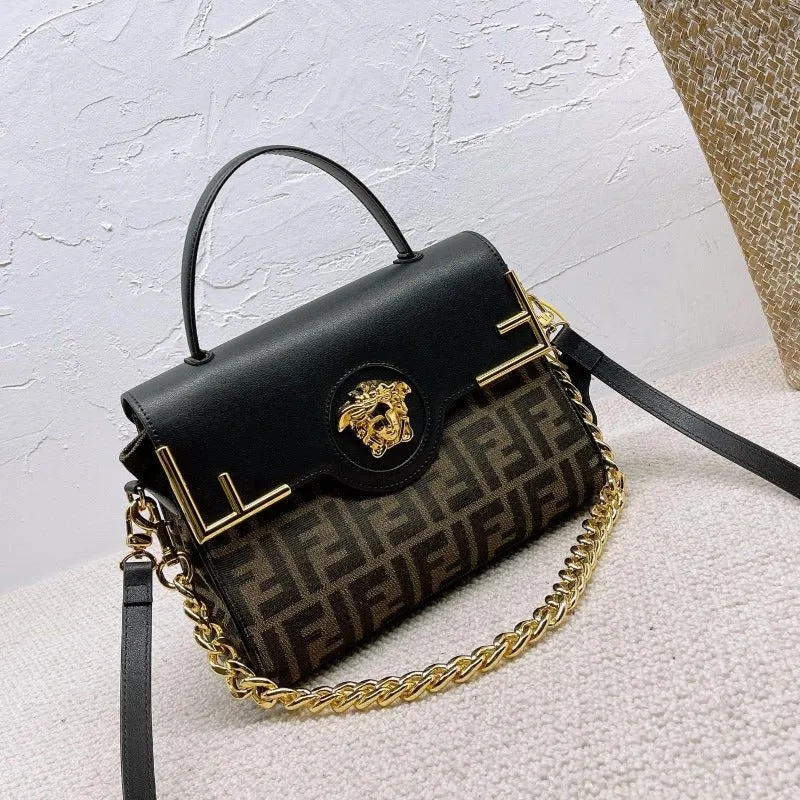 ESMEE - La Medusa Top Handle Bag Brown/Black