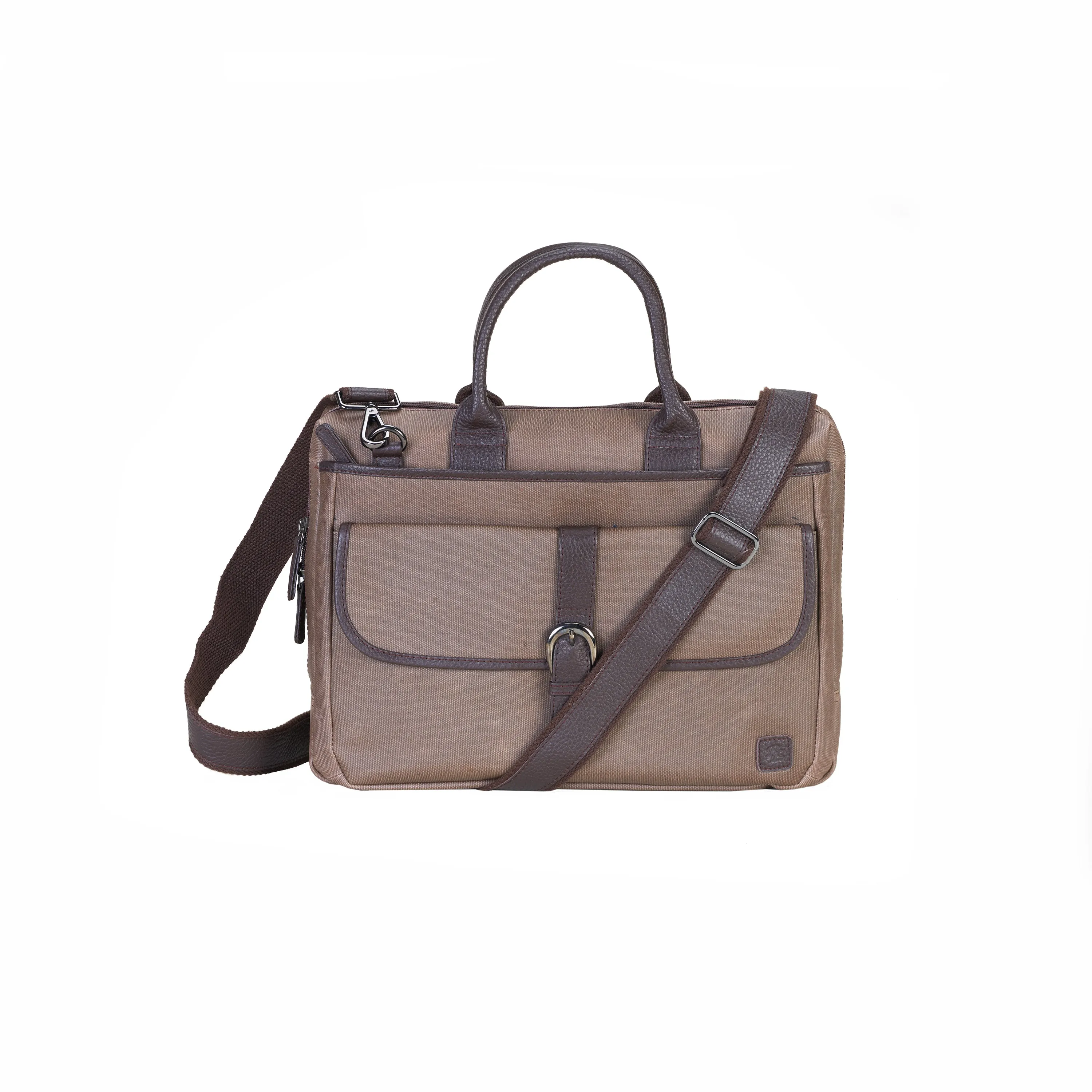Esquire Laptop Coated Canvas Leather Messenger Bag