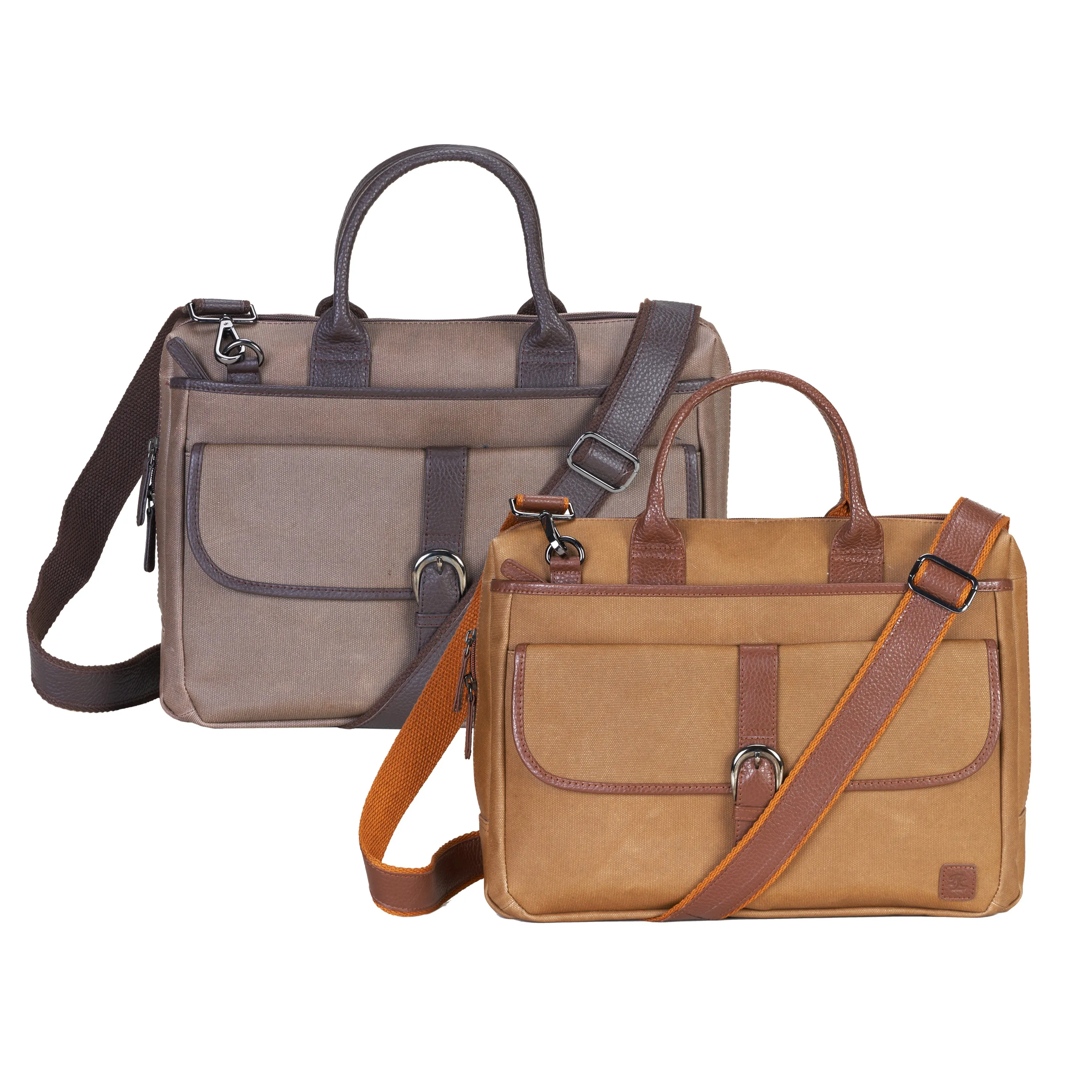 Esquire Laptop Coated Canvas Leather Messenger Bag