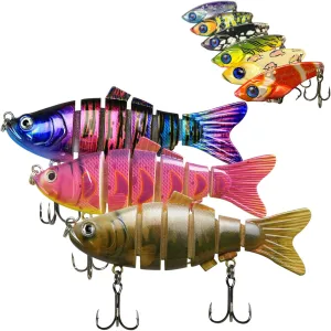Exquisite Indispensable Collection Fishing Baits Combination, 6 Pcs Blade Baits & 3 Pcs Multi Joint Swimbait, Nice Gift for Family