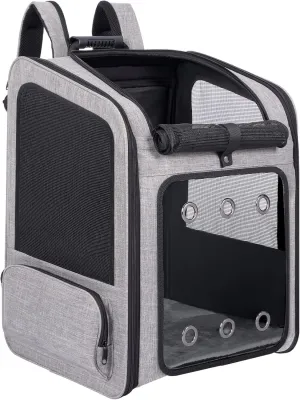 Extra Large Pet Carrier Backpack Cats Under 30 Lbs, for Dogs Puppies Rabbits Other Animals Under 25 Lbs, Ventilated Design, Great for Travel/Hiking/Outdoor Use