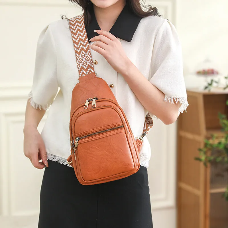 Falan Mule Small Sling Bag for Women Leather Crossbody Fanny Packs Chest Bag for Women