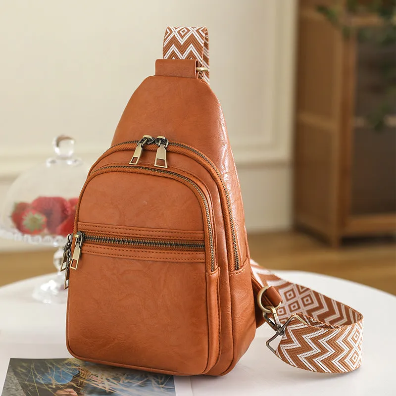 Falan Mule Small Sling Bag for Women Leather Crossbody Fanny Packs Chest Bag for Women